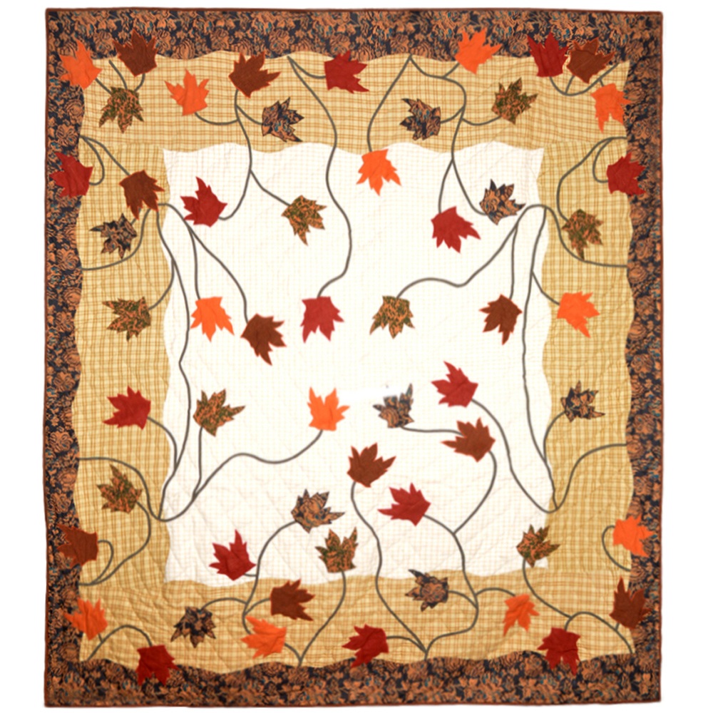 Autumn Leaves Queen Duvet Cover 88"W x 98"L