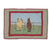 Horse King Sham 31"W x 21"L