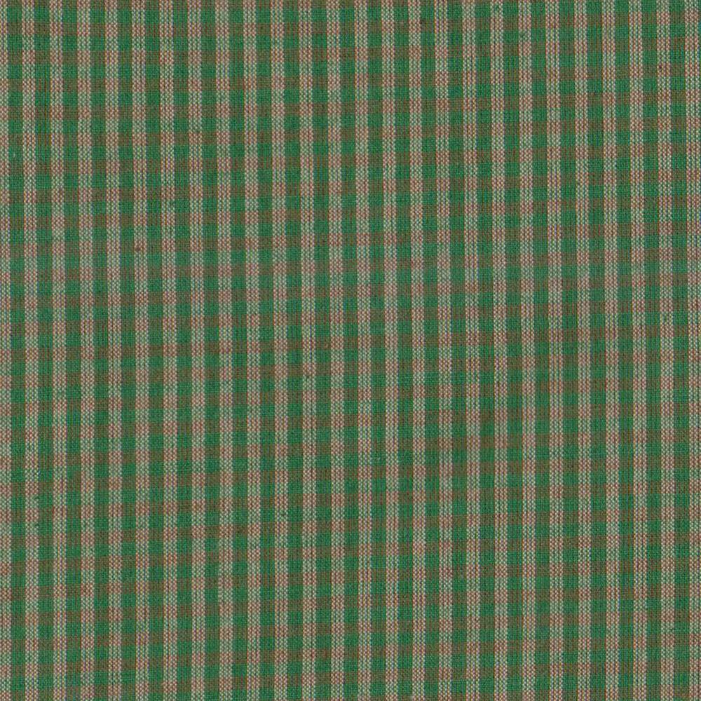 Green Check Plaid With White Fabric Swatch 4" x 4"