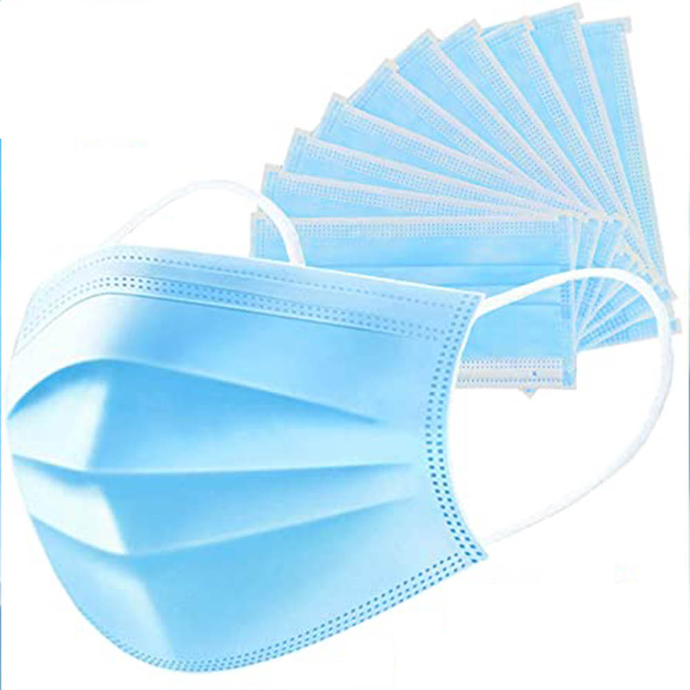  3 Layers Simple Disposable Non Woven Mask, Set of 25 Pieces