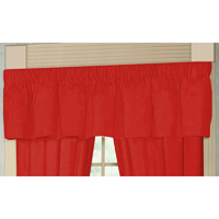 Bright Red Solid curtain valance 54"x 16"
