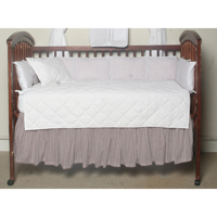 Pale Pink Gingham (w234s) Crib Bed Skirt 28" x 53"-Drop-13"