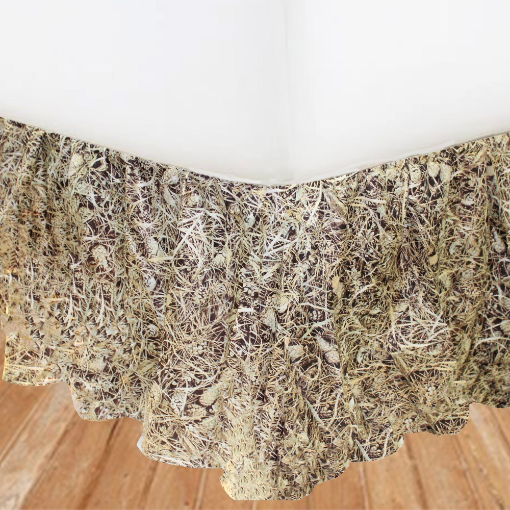Forest Floor Bed Skirt Luxury King Size 76"W x 80"L-Drop 20"
