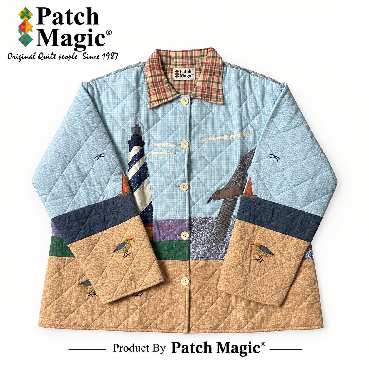 Lighthouse by Bay Reversible Quilted Cotton Jacket | Artfully Crafted, Regular Fit, Filled with Soft Cotton Lighthouse by Bay Reversible Quilted Cotton Jacket | Artfully Crafted, Regular Fit, Filled with Soft Cotton