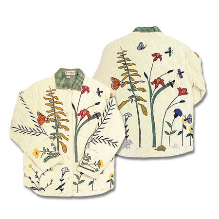 Wild Flower Themed Cotton Jacket | Soft Cotton Filled, Reversible, Comfortable and Stylish Jacket