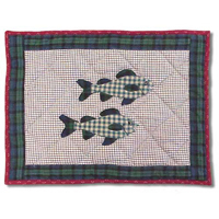 Cabin Fish Lumbar/Neck Pillow 12"w x 16"l