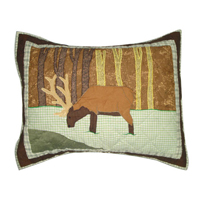 Brown Elk Pillow Sham 27"W x 21"L