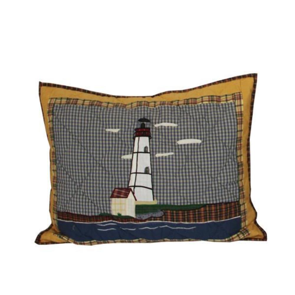 Lighthouse by the Bay Pillow Sham 27"W x 21"L