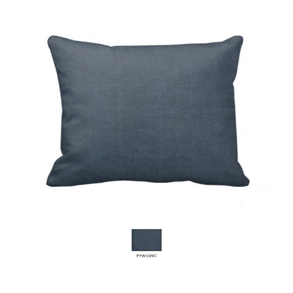 Dark Spruce Blue Chambray Pillow Sham 27"W x 21"L