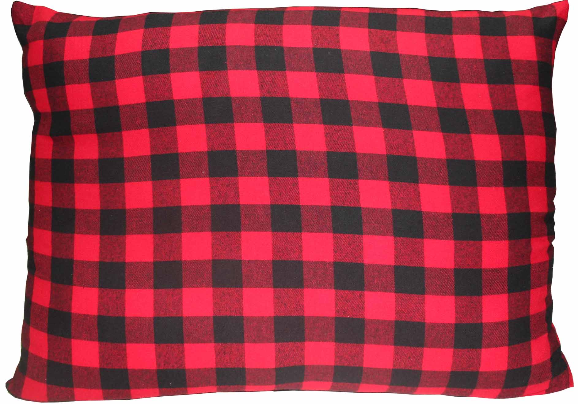 Red and Black Twill Buffalo Check Fabric Pillow Shams 21"x27" Standard