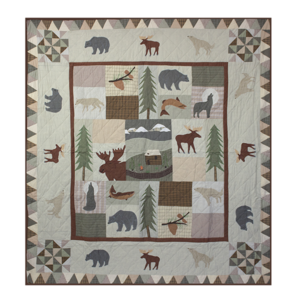Mountain Whispers  California King Quilt 114"W x 96"L