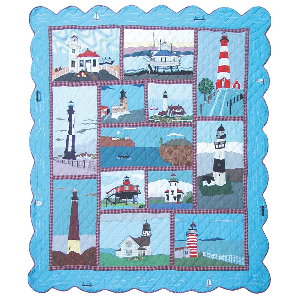 Lighthouse Gallery King Quilt 105"W x 95"L