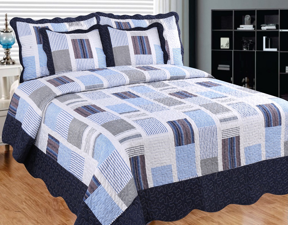 Miles and Miles Quilt with Pillow Shams by Patch Magic