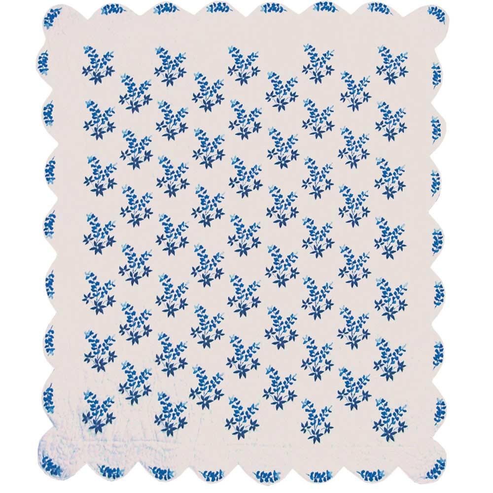 Blue Bonnets Luxury King Quilt 120"W x 106"L