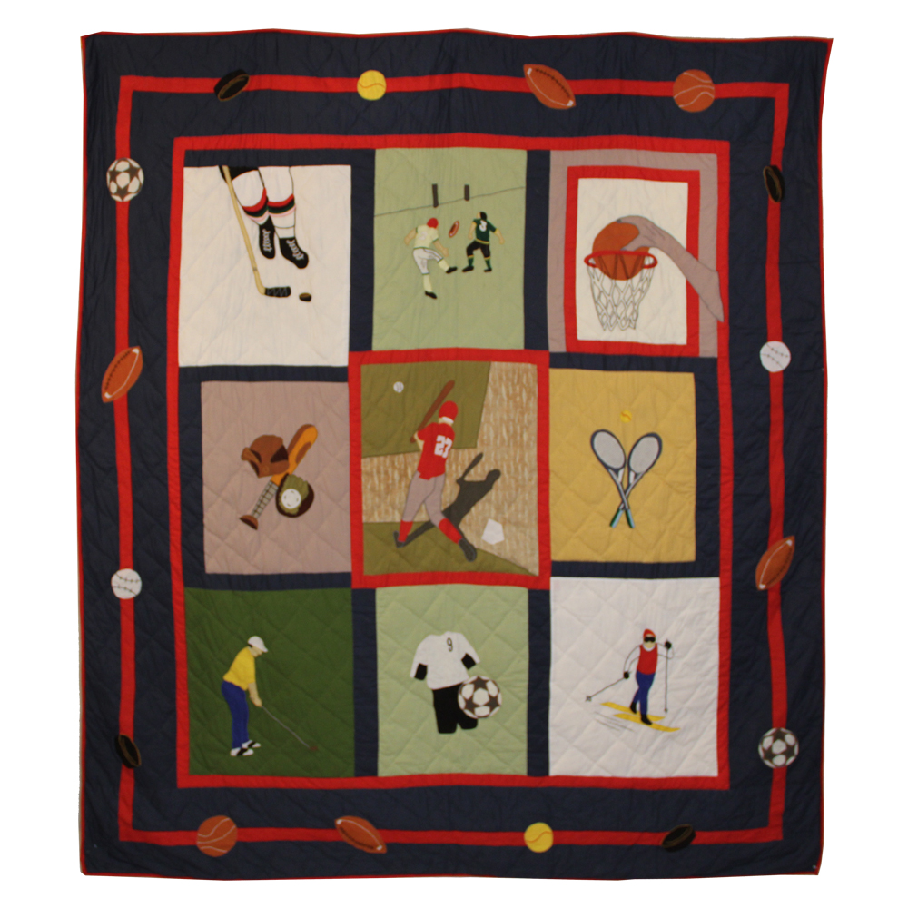 Play to Win Queen Quilt 85"W x 95"L