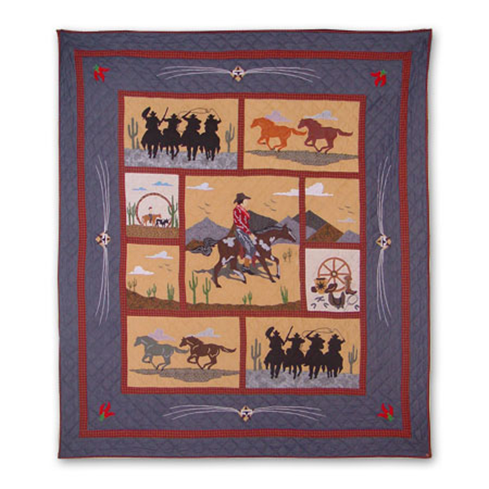 Shadow Riders Queen Quilt 85"W x 95"L
