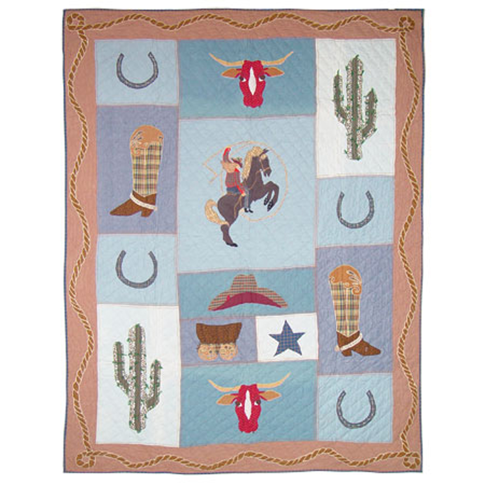 Cowgirl Twin Quilt 65"W x 85"L