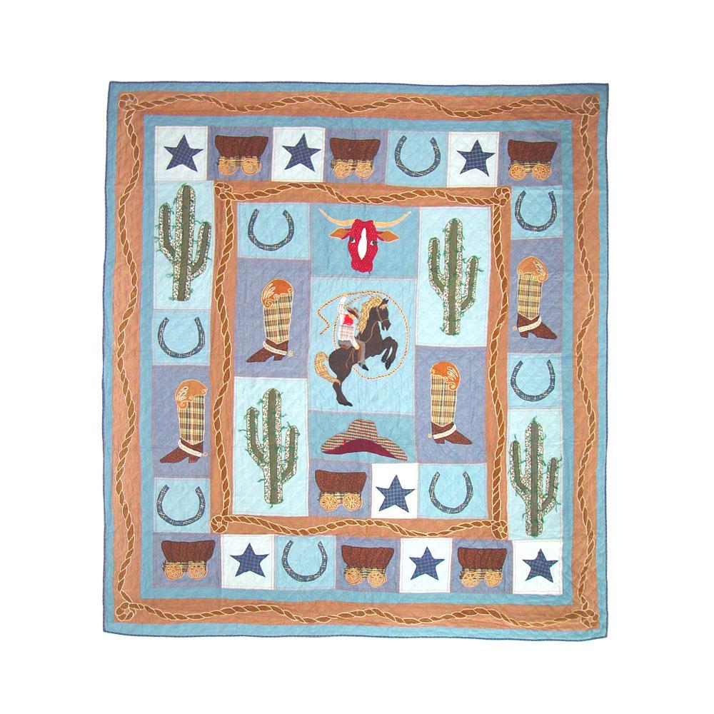 Cowboy Twin Quilt 65"W x 85"L