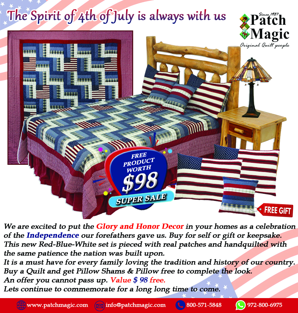Glory and Honour Twin Quilt 65"W x 85"L