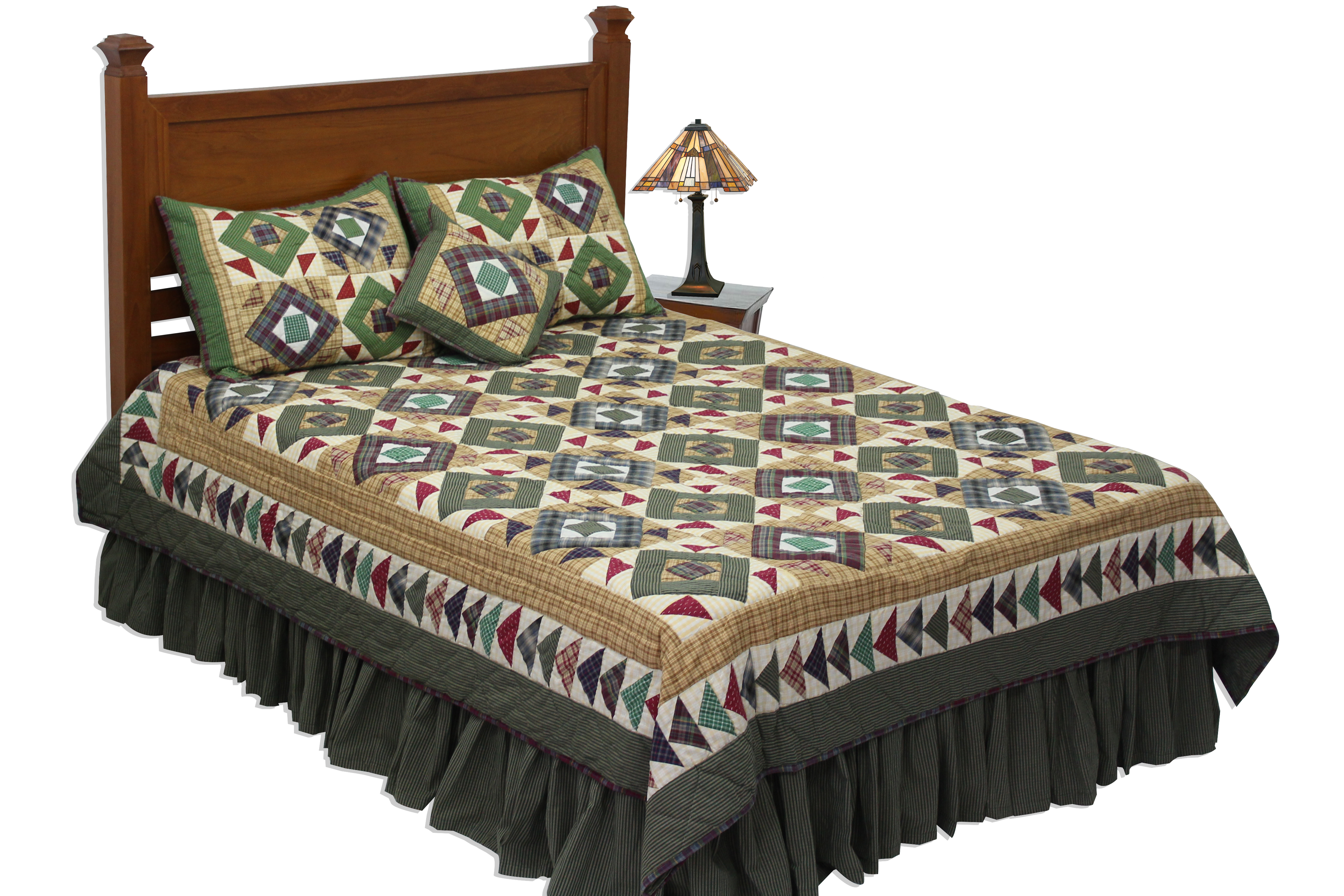 Buy a Twin Size Quilt and Get a Matching Pillow Shams FREE | Square Diamond Twin Quilt 65"W x 85"L