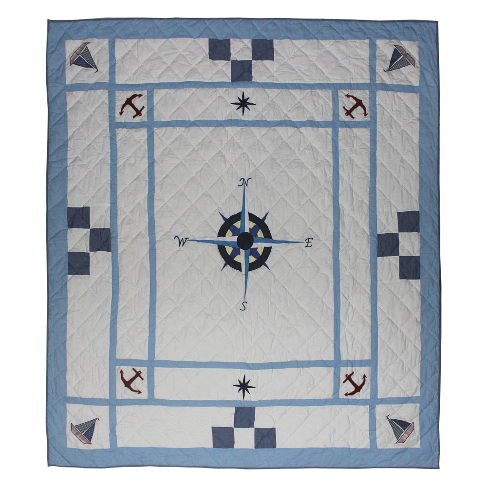 Star of the Sea Twin Quilt 65"W x 85"L