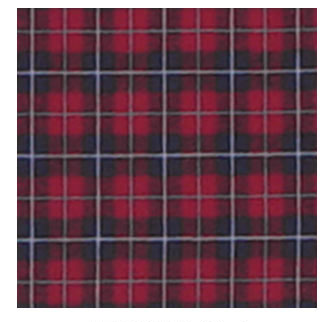 Maroon and Black Plaid Fabric Swatch 4" x 4"