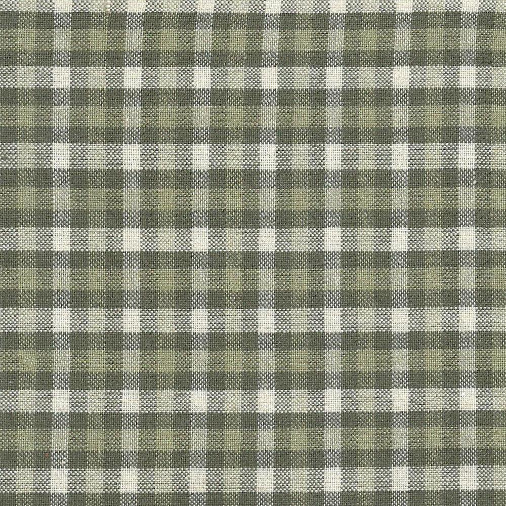 Olive Green and Ecru Checks Fabric Swatch 4" x 4"
