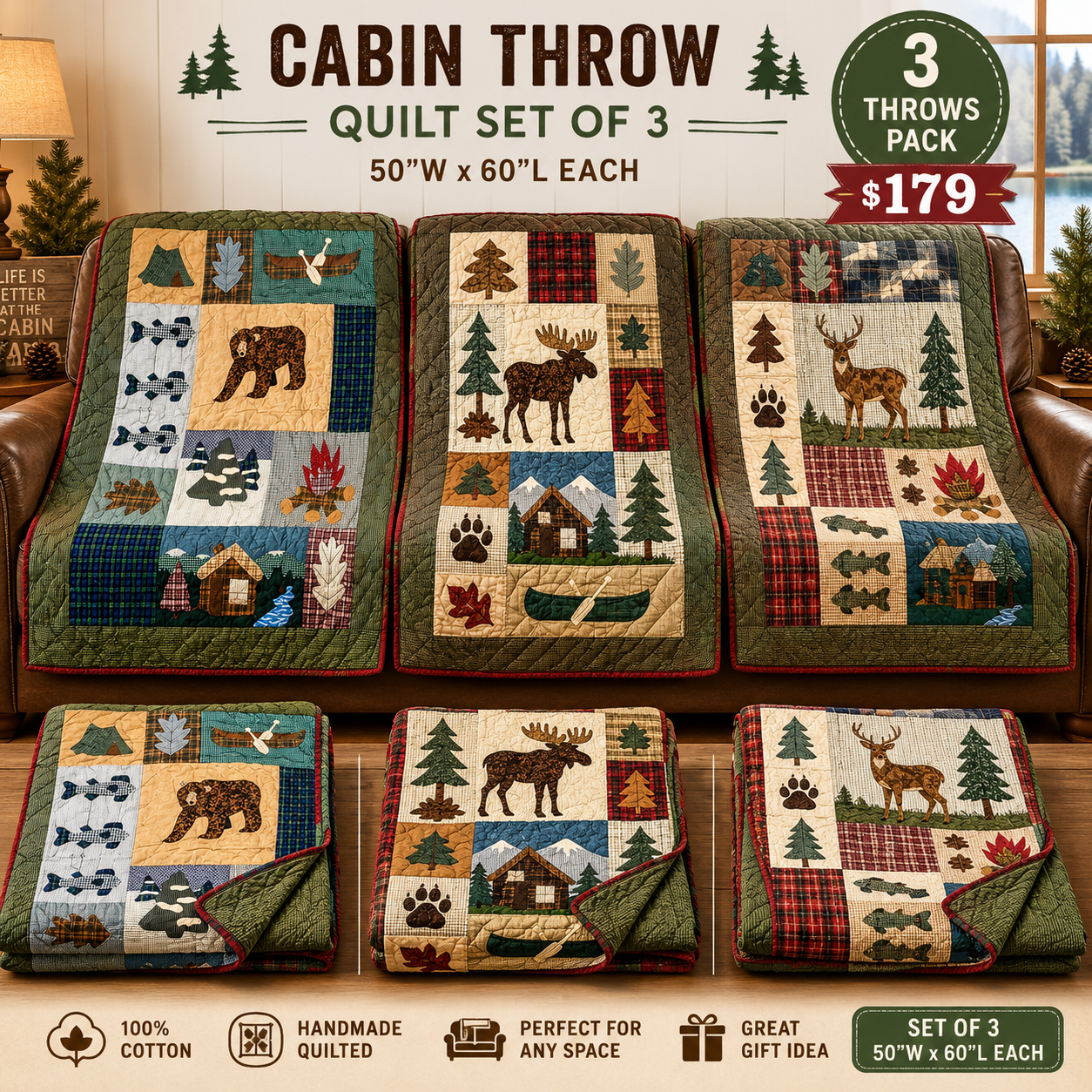 Cabin Throw 50"W x 60"L