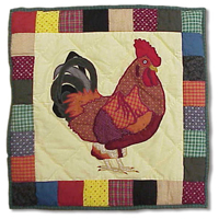 Rooster Rooster Toss Pillow 16"W x 16"L