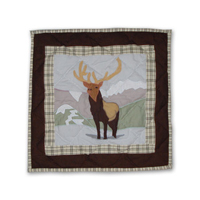 Brown Elk Toss Pillow 16"W x 16"L