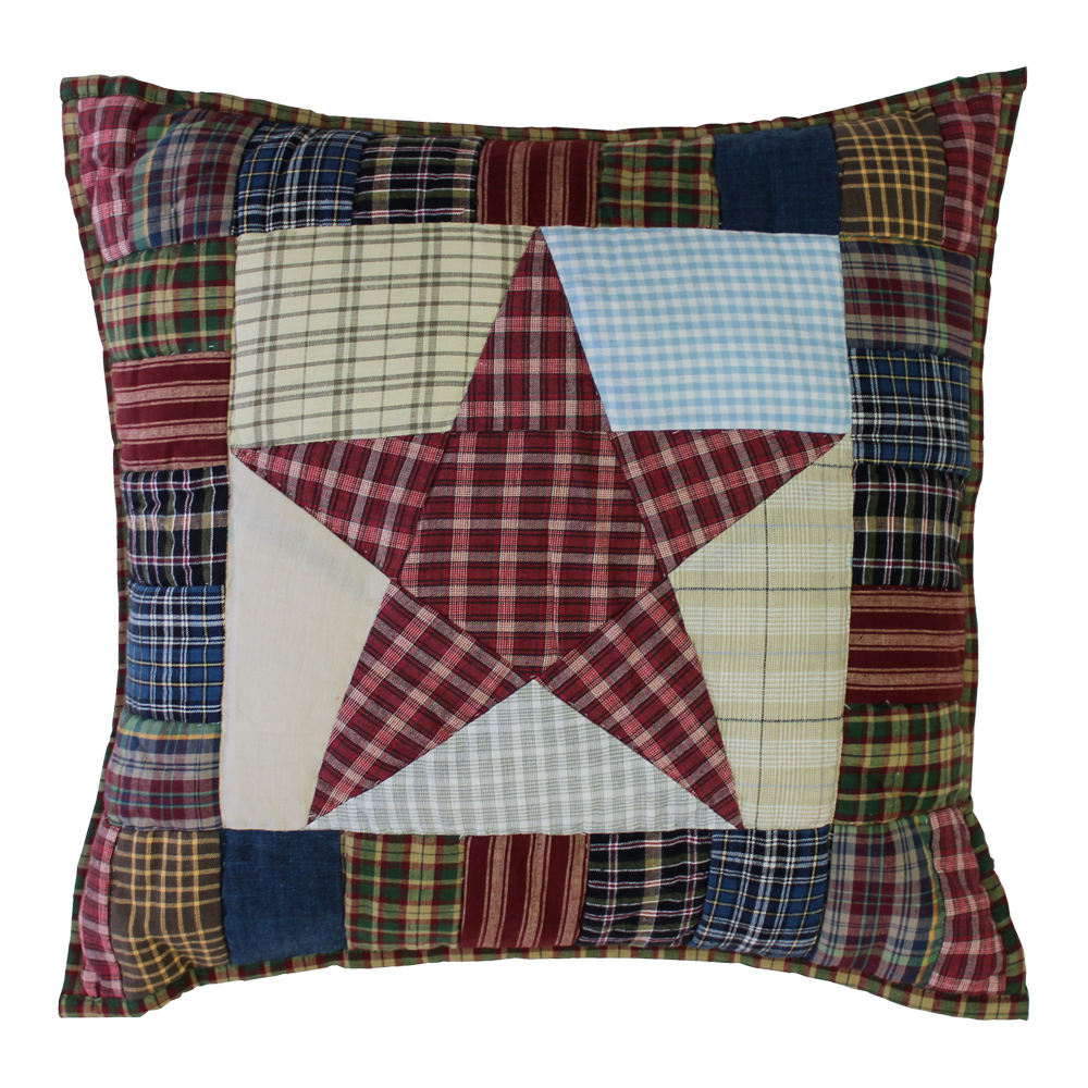 Stars and Squares Toss Pillow 16"W x 16"L
