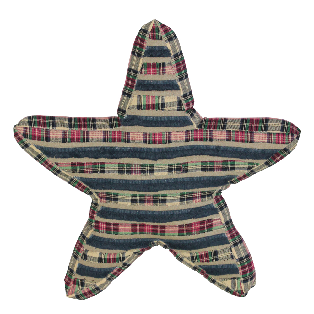 Tartan Star Toss Pillow 16"W x 16"L