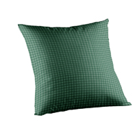Green Check Plaid With White Toss Pillow 16"W x 16"L