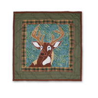 Whitetail Deer Grove Toss Pillow 16"W x 16"L