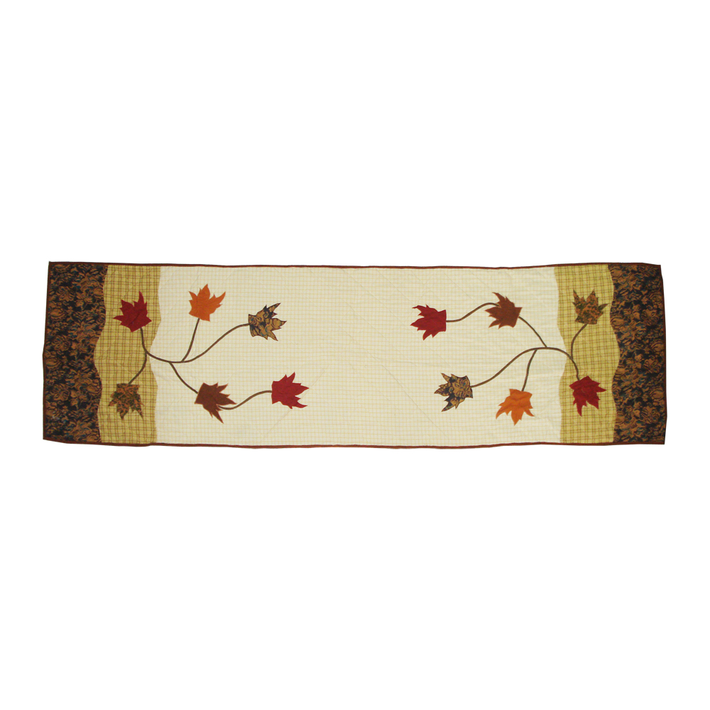 Autumn Leaves King Bed Runner or Scarf 30"W x 100"L.  Buy Now and get a free Throw/Toss Pillow worth of $30