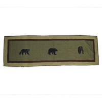 Bear Country King Bed Runner or Scarf 30"W x 100"L.  Buy Now and get a free Throw/Toss Pillow worth of $30 
