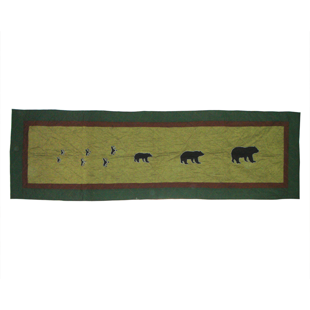 Bear Trail King Bed Runner or Scarf 30"W x 100"L.  Buy Now and get a free Throw/Toss Pillow worth of $30