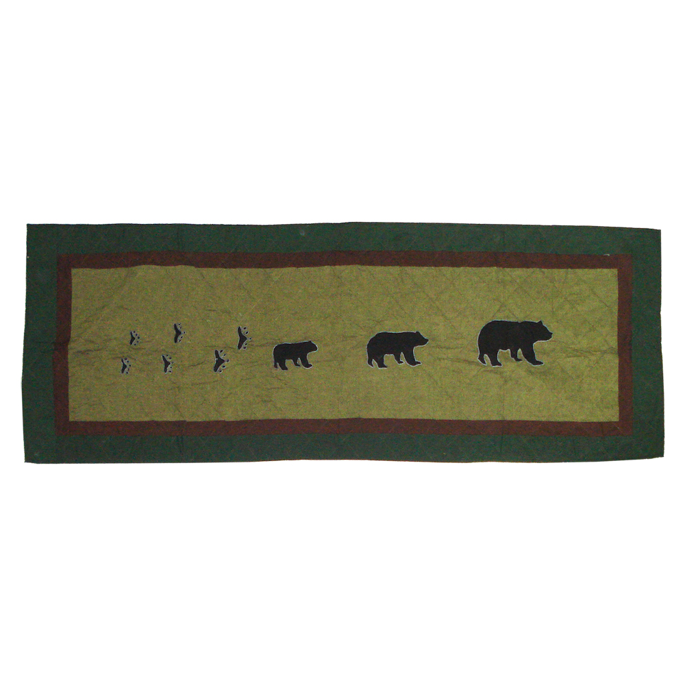Bear Trail Queen Bed Runner or Scarf 85"W x 30"L.  Buy Now and get a free Throw/Toss Pillow worth of $30
