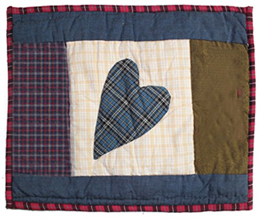 Country Hearts Crib Pillow 12"W x 16"L