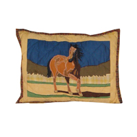 Wild Horses crib toss pillow 12"w x 16"l