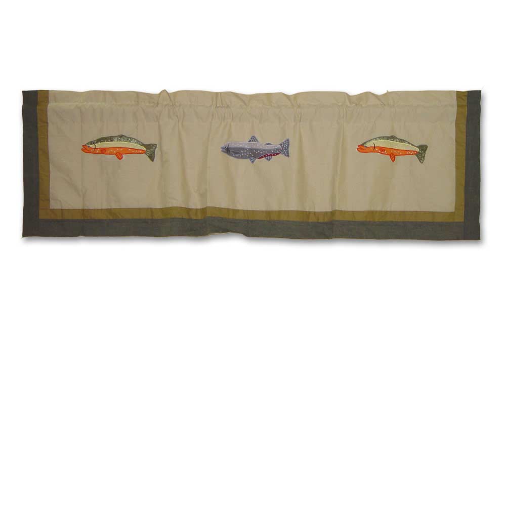 Fly Fishing Curtain Valance 54"W x 16"L