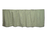 Apple green and seashell gingham Curtain Valance 54"W x 16"L