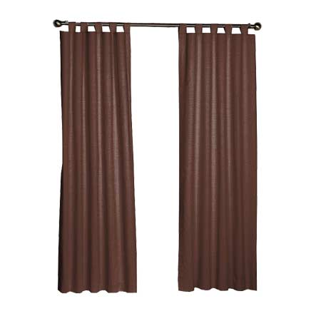 Chocolate Brown Chambray Window Curtain 40"W x 84"L