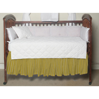 Corn Yellow Gingham (w319a) Crib Bed Skirt 28" x 53"-Drop-13"