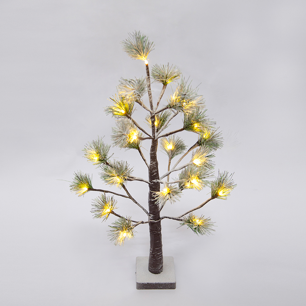 2 Ft Pre-lit Christmas tree, Pine with green needle leaves  lighted tree with 24 warm white Lights. Ships from Dallas.