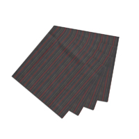Black and Maroon Stripe Fabric Napkin 20"W x 20"L