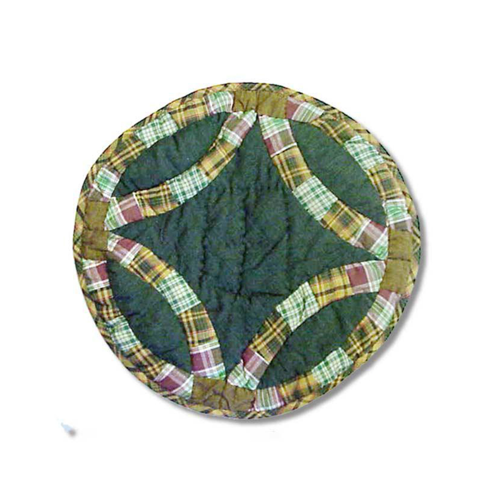 Green Double Wedding Ring Place Mat 13"W x 19"L