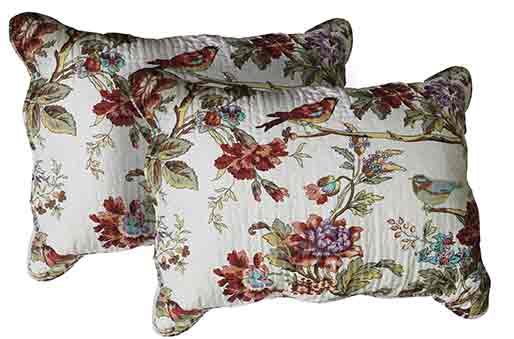 Finch Orchard Pillow Sham Set(2 Pieces) 27"W x 21"L 