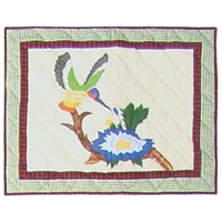 Hummingbird Garden Pillow Sham 27"W x 21"L