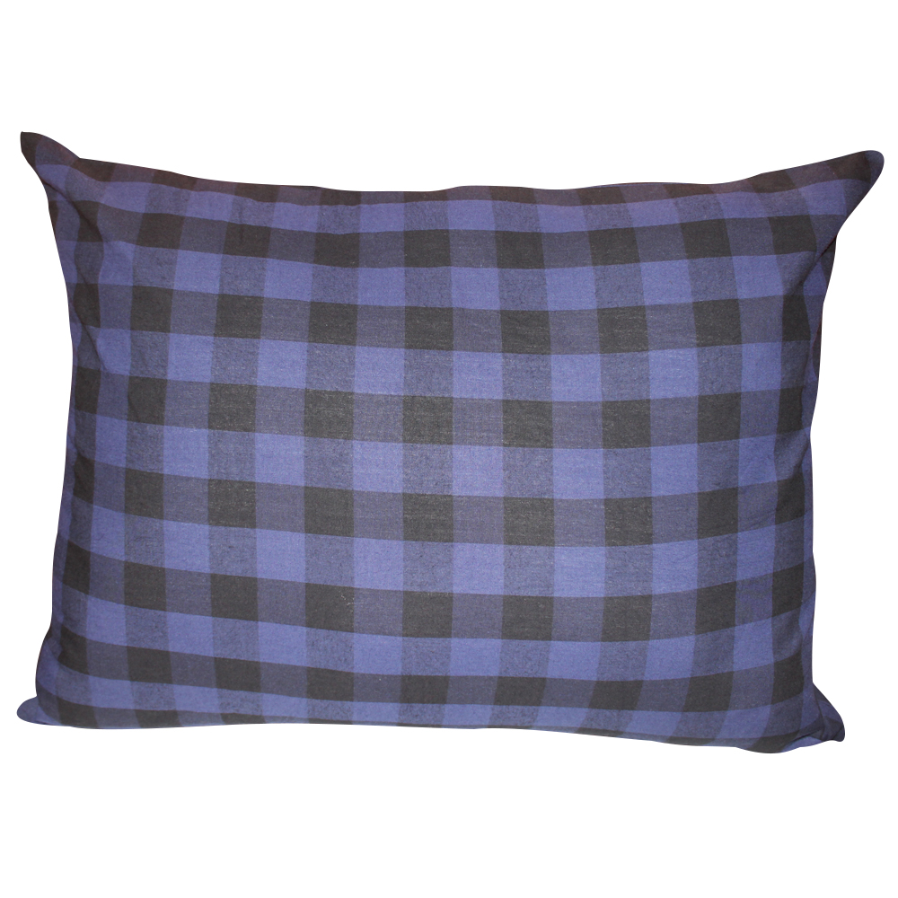 Blue and Black Twill Buffalo Check,fabric pillow shams 21"x27", standard